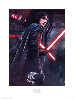 Kunstdruck Star Wars The Last Jedi Kylo Ren Rage 60x80cm