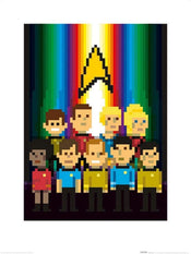 Kunstdruck Star Trek Trexels Original Crew 60x80cm