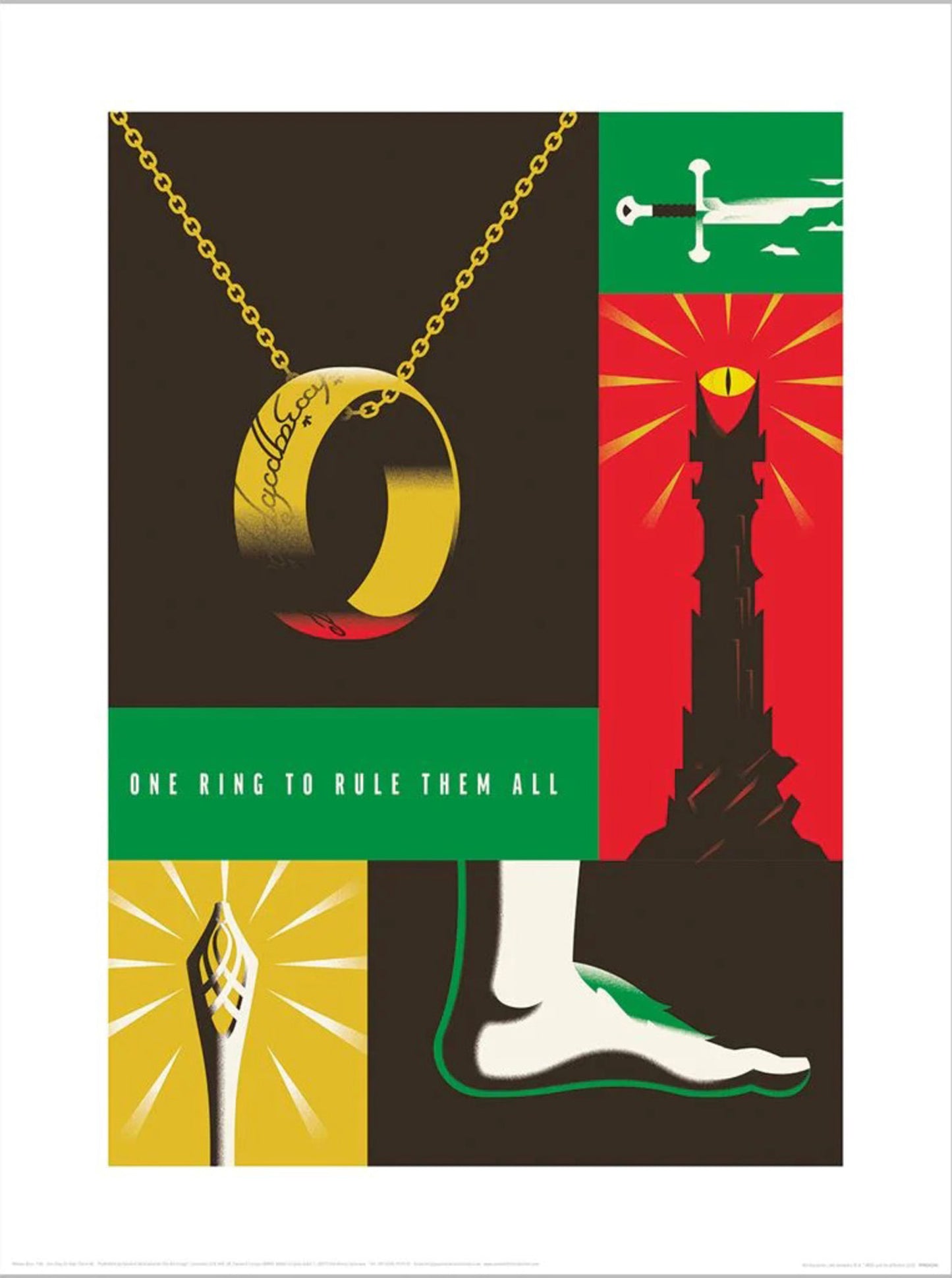 Pyramid Warner Bros One Ring To Rule Them All Kunstdruck 30x40cm