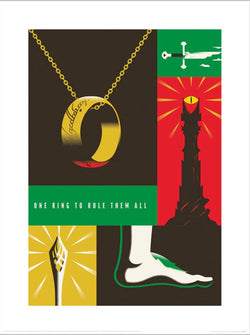 Pyramid Warner Bros One Ring To Rule Them All Kunstdruck 30x40cm