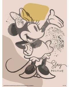 Minnie Mouse Stay Positive Art Print 30x40cm
