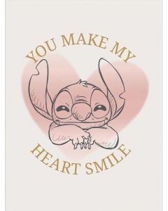 Stitch Heart Smile Art Print 30x40cm