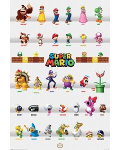 Super Mario Character Parade Poster 61x91.5cm