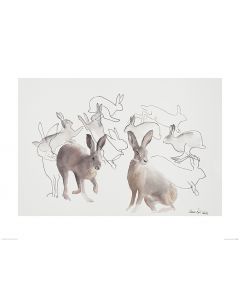 Springende Hazen Art Print Aimee Del Valle 60x80cm