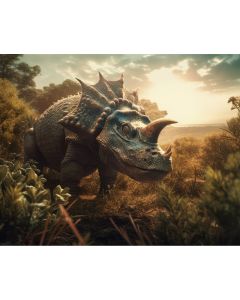 Rhino Dino Art Print 40x50cm