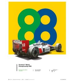 Ayrton Senna San Marino GP 1988 Art Print 40x50cm
