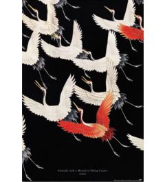 Furisode met vliegende kraanvogels Poster 61x91.5cm