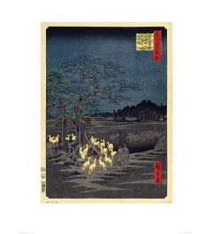 Hiroshige Fox Fires on New Year's Eve at the Changing Tree in Oji Art Print 60x80cm