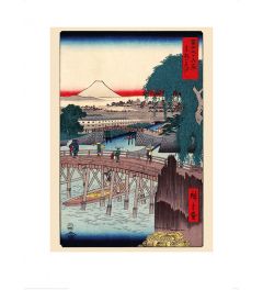 Hiroshige Ichkoku Bridge in the Eastern Capital Art Print 60x80cm
