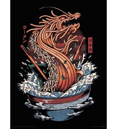 Illustrata Dragon Ramen Art Print 30x40cm