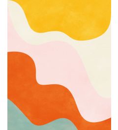 Kleurrijke Golven Kunstdruk 40x50cm