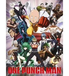 One Punch Man Heroes and Villains Art Print 30x40cm