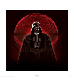Star Wars Darth Vader & Death Star Art Print 40x40cm