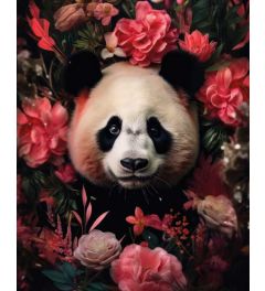 Rosey Panda Art Print 40x50cm