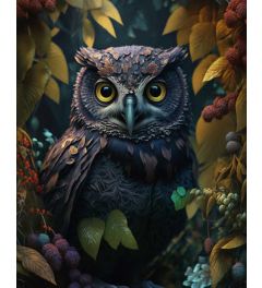 Autumn Owl Art Print 40x50cm