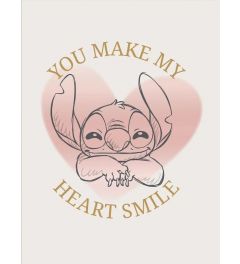 Stitch Heart Smile Art Print 30x40cm