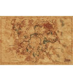 The Legend Of Zelda Breath Of The Wild Poster Hyrule World Map 61x91.5cm
