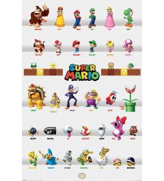 Super Mario Character Parade Poster 61x91.5cm