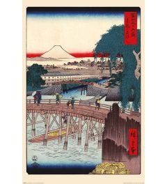 Hiroshige Ichikoku Brücke in der östlichen Hauptstadt Poster 61x91.5cm 