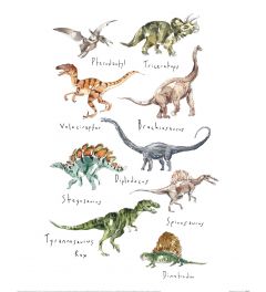 Rose Jocham Dinosaurs Art Print 40x50cm