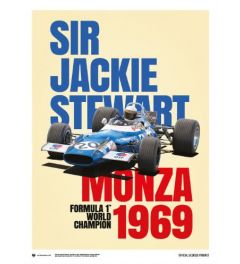 Sir Jackie Stewart Monza Victory 1969 Art Print 40x50cm