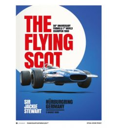 Sir Jackie Stewart The Flying Scot 1969 Art Print 60x80cm