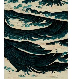 Stormachtige Oceaan Kunstdruk 40x50cm