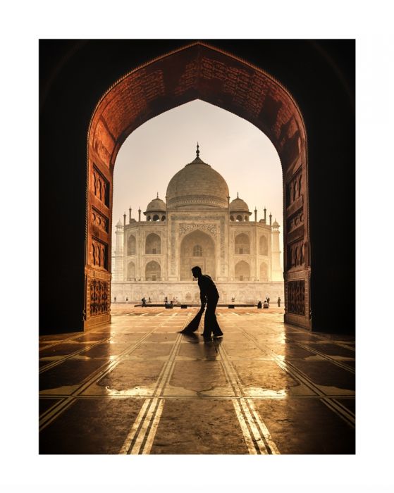Sunrise At Taj Mahal Kunstdruk